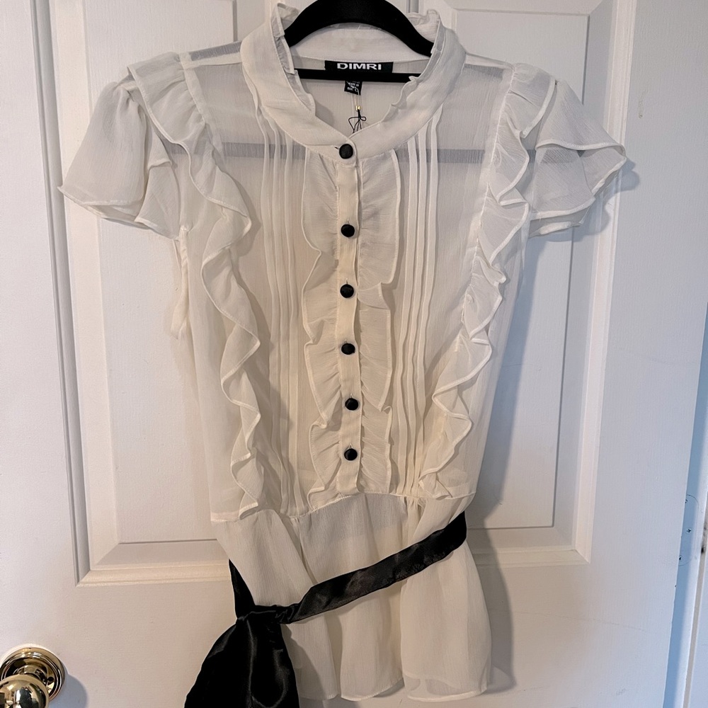 Very cute, small sheer top